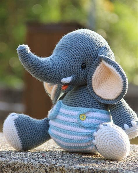 printable elephant crochet patterns  printable