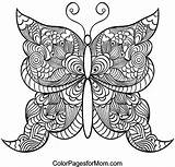Coloring Pages Butterfly Mandala Intricate Adult Color Adults Printable Sheets Print Drawing Colouring Getcolorings Books Choose Board sketch template