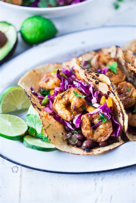 shrimp tacos with mango cabbage slaw feasting at home