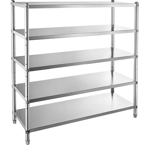 vevor stainless steel shelving    tier adjustable shelf storage unit stainless steel