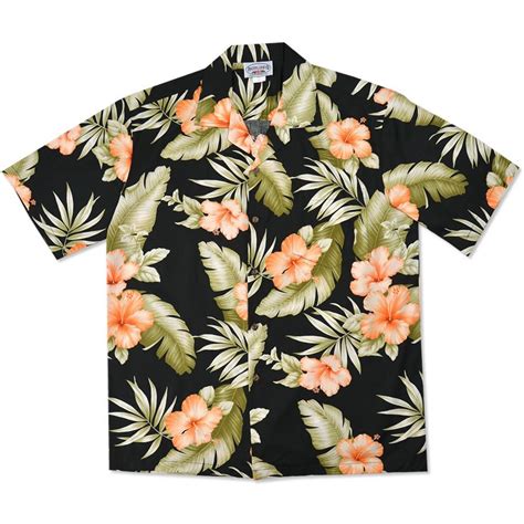 waimea black hawaiian cotton shirt black hawaiian shirt