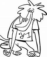 Baboon Cartoon Coloring Entertaining Character Save Wecoloringpage sketch template