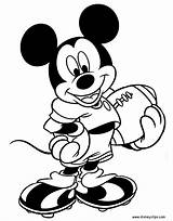 Mickey Coloring Mouse Pages Friends Football Disney Minnie Disneyclips Book Color Playing Holding Clipart Drawing Drawings Baby Colors Library Choose sketch template