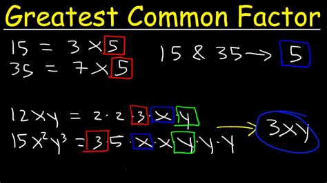 find  greatest common factor quickly youtube