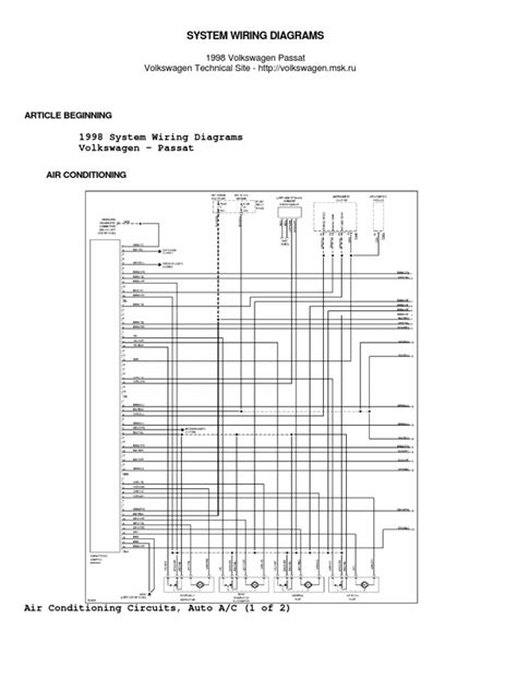 vw passat   system wiring diagrams schematy  chytry klecha