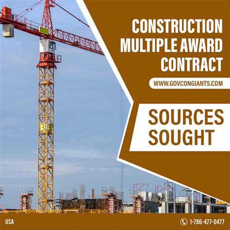 construction multiple award contract sources sought govcon giants
