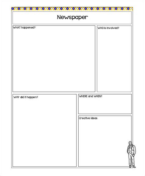 blank newspaper template  concept
