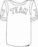 Coloring Football Jersey Nfl Pages sketch template