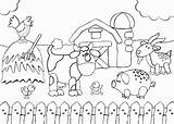 Everfreecoloring Barnyard Farms Fazenda Getcolorings Learny sketch template