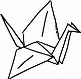 Pages Origami Template Crane Coloring sketch template