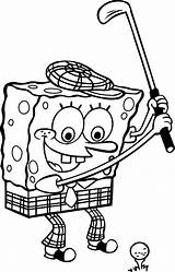 Golf Coloring Pages Printable Spongebob Kids Sheets Sports Playing Car Birthday Stock Themed Color Coloriage Bob Cartoon Drawing Happy Print sketch template