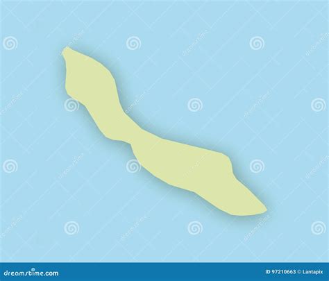 kaart van curacao met schaduw vector illustratie illustration  symbool oceaan
