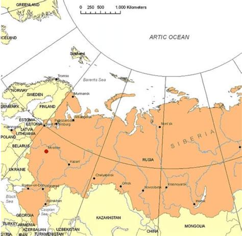 Mapa Político De Rusia Fuente Laboratorio De Cartografía
