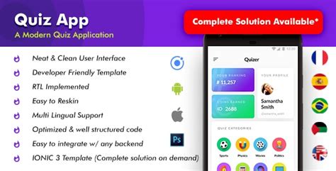 quiz android app template quiz ios app template htmlcss files ionic