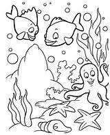 Coloring Sea Under Kids sketch template