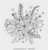 Coloring Pages Wildflower Doodle Flower Adult Attractive Resume Pleasant Ensign Butterfly Awesome Frame Instant sketch template