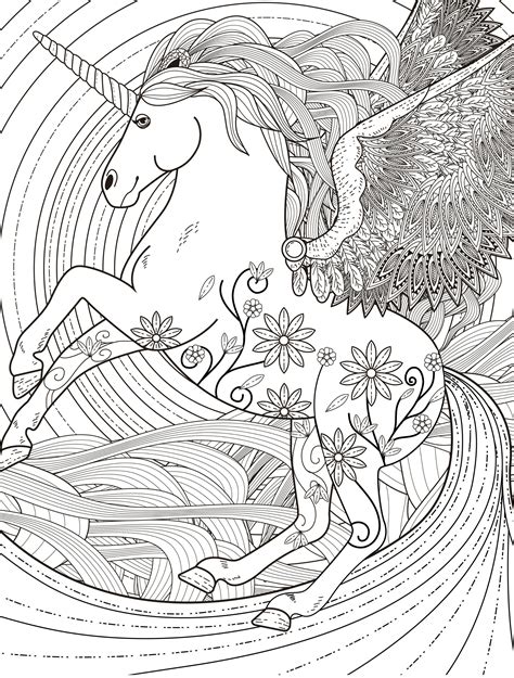 absurdly whimsical adult coloring pages unicorn coloring pages