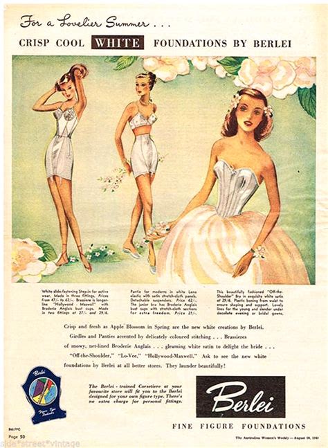 vintage 40s and 50s lingerie ads tom lorenzo