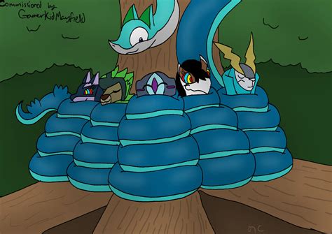 Commission Quintuple Coil Cuddles By Dan The Countdowner On Deviantart