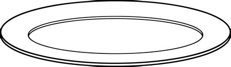 dish clipart plate outline dish plate outline transparent