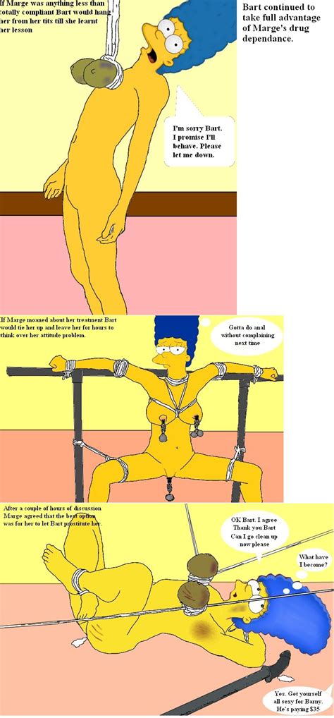Rule 34 Bound Breasts Color Female Female Only Human Marge Simpson