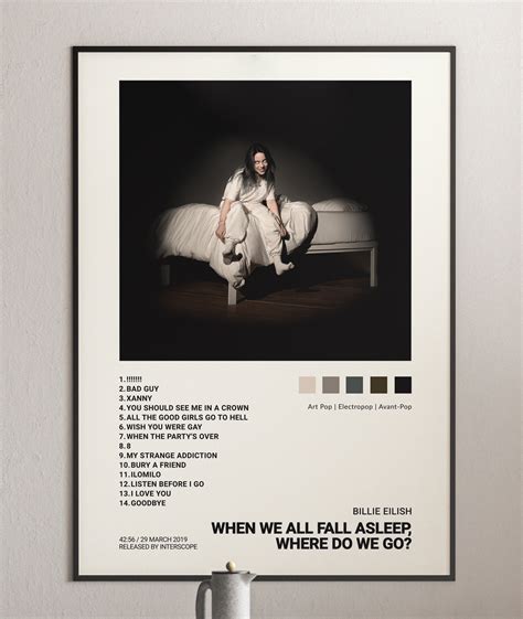 billie eilish    fall asleep     album cover poster merch architeg prints