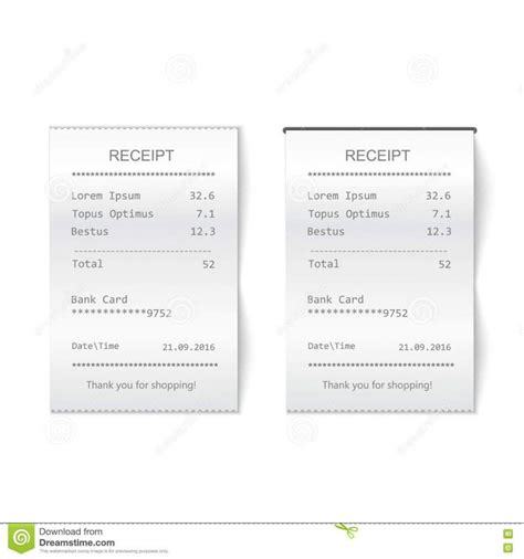 pin  receipt templates