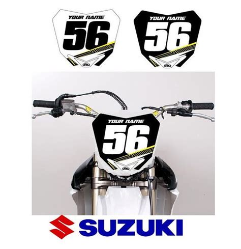 details  fx apex custom mx front number plate  suzuki motocross
