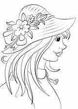Hat Coloring Summer Pages Printable Categories sketch template