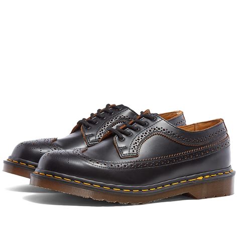 dr martens vintage  quilon shoe   england black quilon