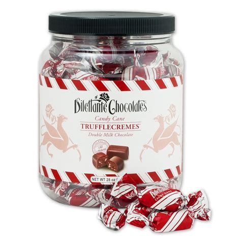 Candy Cane Chocolate Trufflecremes 28 Ounce Bulk Jar
