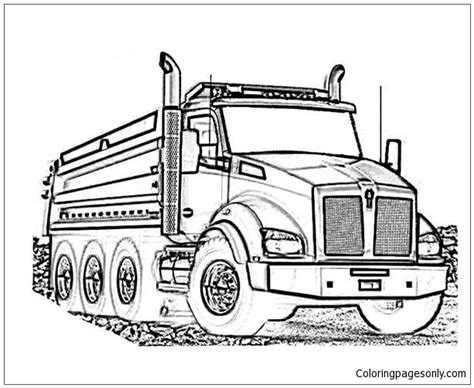 kenworth coloring page