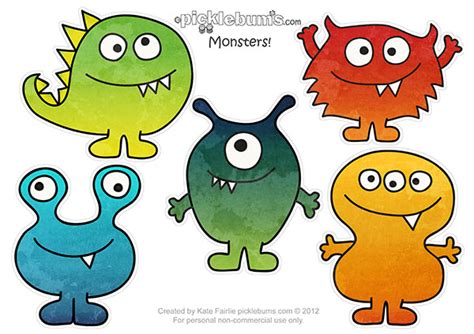 printable monster templates master template