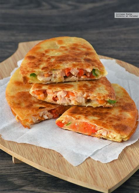 quesadillas crujientes de pollo papaya  provolone receta de aprovechamiento receta