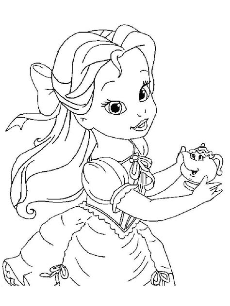 disney princess babies coloring pages