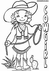 Cowgirl Coloring Pages Coloringway sketch template