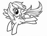 Pony Coloring Dash Rainbow Pages Pie Little Pinkie Getdrawings sketch template