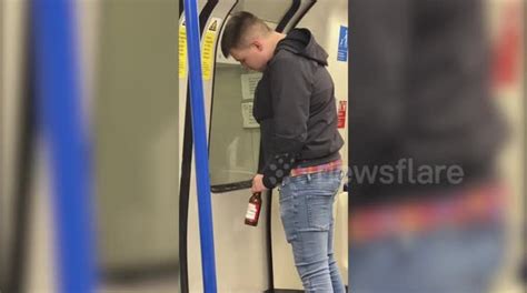 Brazen Moment Man Caught Urinating And Exposing Himself On London