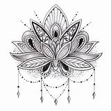 Mandala Coloring Lotus Flower Tattoos Pages Search Google sketch template