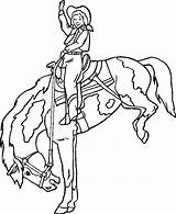 Coloring Cowgirl Pages Horses Print Cowgirls Popular sketch template