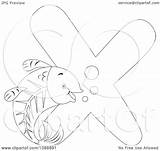 Outlined Ray Coloring Fish Illustration Vector Royalty Clipart Bnp Studio sketch template