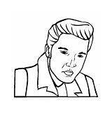 Elvis Coloring Pages Presley People Famous Choose Board sketch template