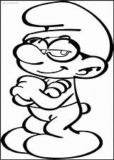 Smurf Brainy Allright Wecoloringpage sketch template