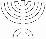 Candelabra Outline Menorah Cliparts Clipart Clip Library Clker Vector Large sketch template