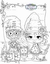 Besties Gnome Digi Bestie Ville Stamp Instant Fairy Cherry sketch template