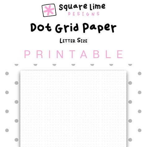 printable dot grid paper letter size dotted paper bullet journal