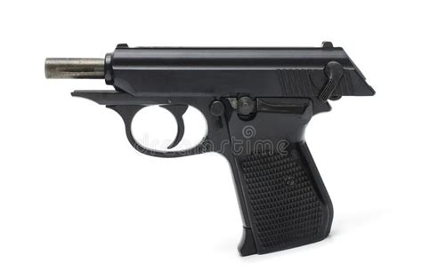 pistol  open  isolated  white stock image image