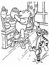 Winnie Pooh Tigger sketch template