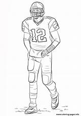 Coloring Brady Football Tom Pages Printable Sport Print Color Book sketch template