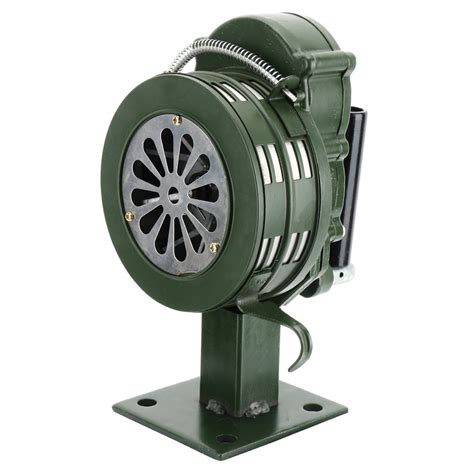hand crank siren horn manual operated alarm air raid green alarm aluminium alloy ebay